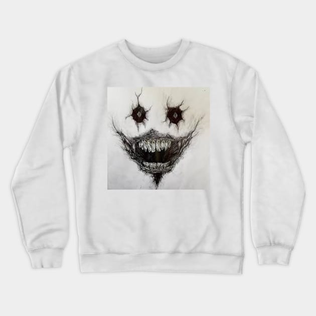 Scary face Crewneck Sweatshirt by HELLINISMOS